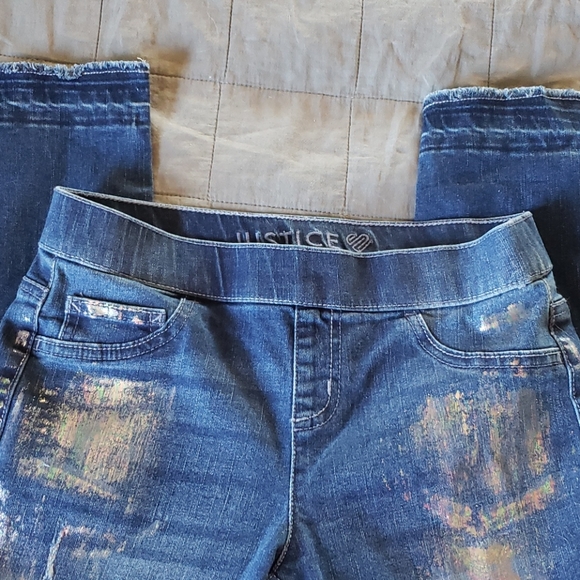 NWOT Justice foiled front jeans - Picture 5 of 6
